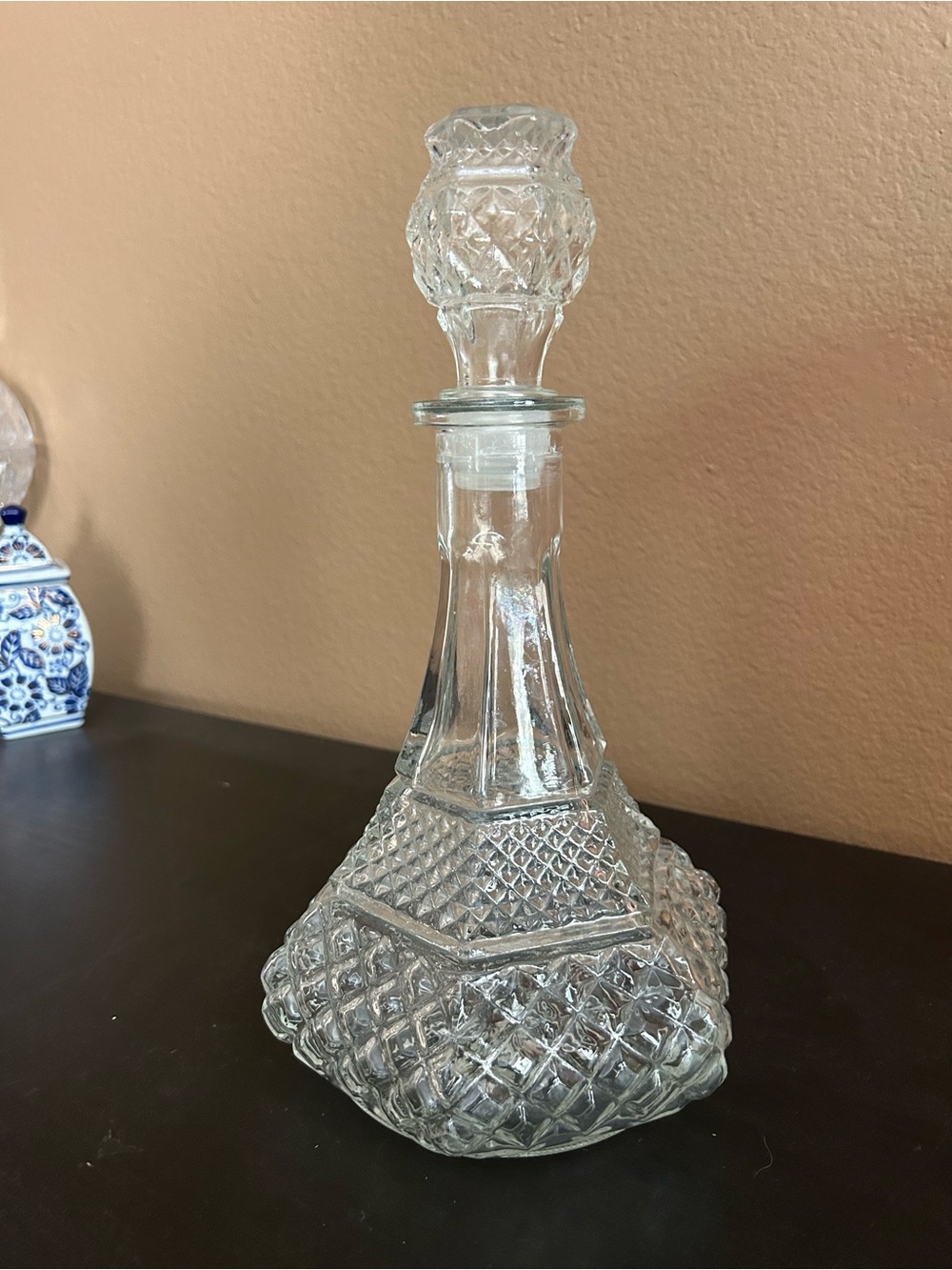 Vintage Anchor Hocking Wexford Clear Glass Decanter